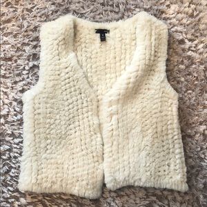 Aqua Faux Fur Vest